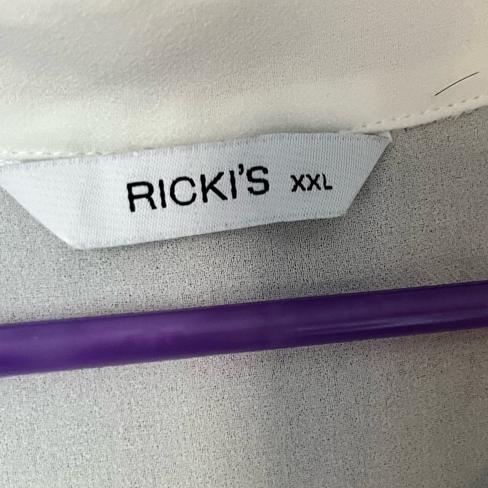 Ricki's Sheer White Ruffle Blouse - Picture 2 of 3